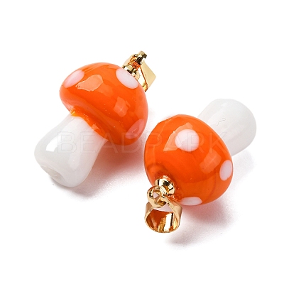 Handmade Lampwork Pendants LAMP-S069-08G-1