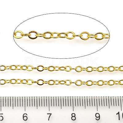 Rack Plating Brass Curb Chains CHC-M001-03G-01-1