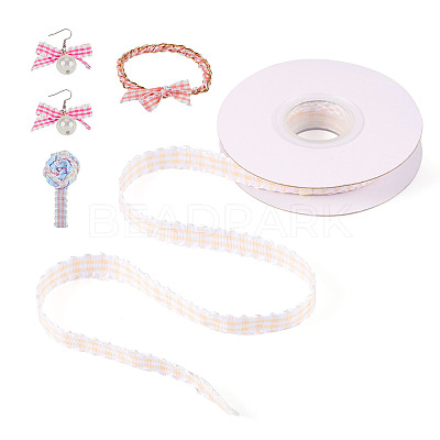 10 Yards Flat Polycotton(Polyester Cotton) Ribbon OCOR-TAC0030-01B-1