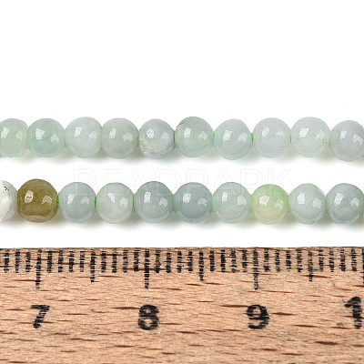 Natural Myanmar Jade Beads Strands G-N353-07F-01-1