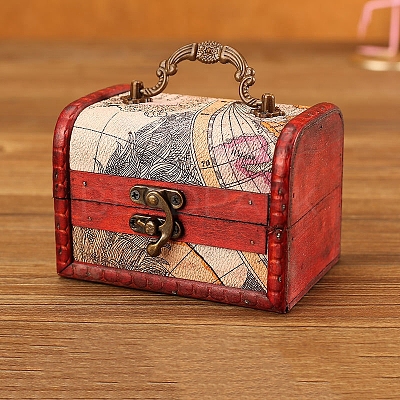 Wooden Portable Storage Boxes WOCR-PW0001-060B-1