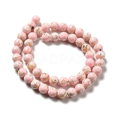 Synthetic Turquoise and Sea Shell Assembled Beads Strands G-D482-01E-06-1