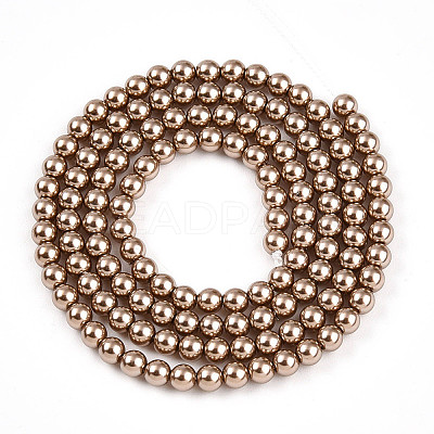 Baking Paint Pearlized Glass Pearl Bead Strands HY-N002-3mm-A06-1