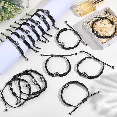 6Pcs Waxed Polyester Cord Bracelets BJEW-WA00003-1