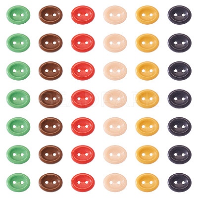 80Pcs 2-Hole Porcelain Buttons PORC-PJ0001-02F-1