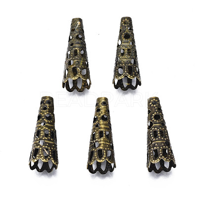 Iron Filigree Bead Cones X-E057Y-NFAB-1