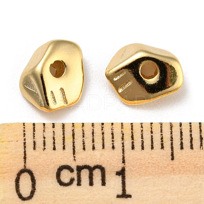 Rack Plating Eco-friendly Brass Beads KK-M257-07G-1