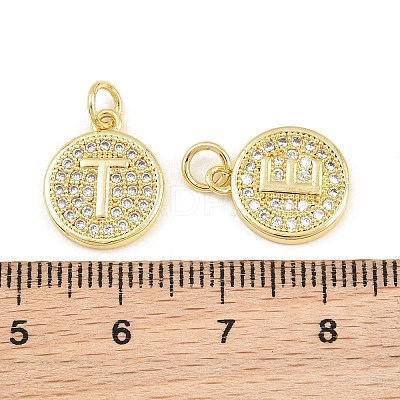 Brass Micro Pave Clear Cubic Zirconia Charms CU-CBA9B5A-07G-1