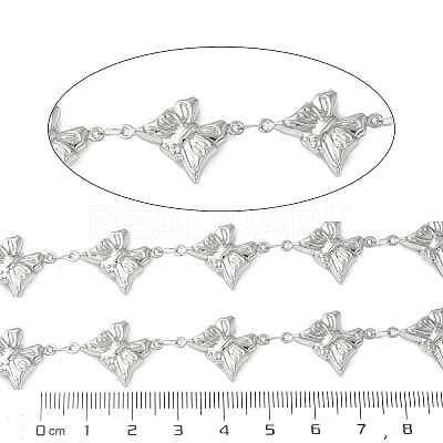 304 Stainless Steel Butterfly Link Chains CHS-Z004-11P-1