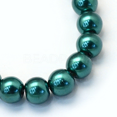 Baking Paint Pearlized Glass Pearl Round Bead Strands X-HY-Q003-10mm-79-1