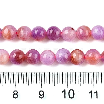 Dyed Natural White Jade Beads Strands G-T138-6mm-210-11-1