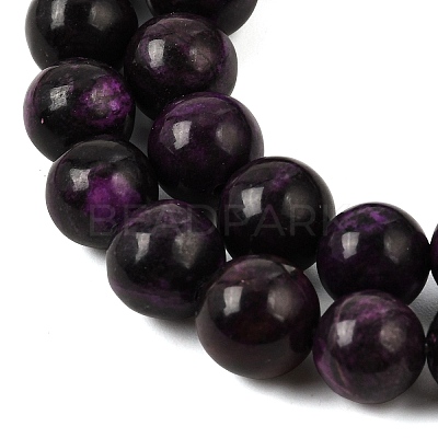 Natural Dyed White Jade(Imitation Charoite) Beads Strands GG-CBA0743-J02-8mm-1