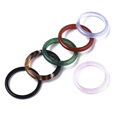Natural White Chalcedony Linking Rings G-N0326-036-01-1