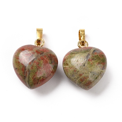 Natural Unakite Pendants G-I311-A29-G-1