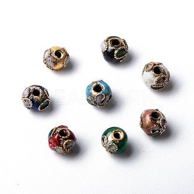 Handmade Cloisonne Beads CLB6mm-M-01-1