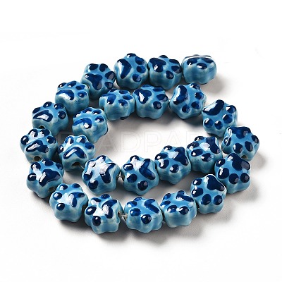 Handmade Printed Porcelain Beads X1-PORC-F005-02A-1