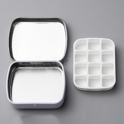 Iron Watercolor Paints & Nail Polish Tins Storage Box MRMJ-WH0077-083C-1