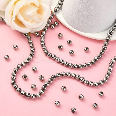 Electroplate Glass Beads Strands EGLA-E009-6mm-F08-1
