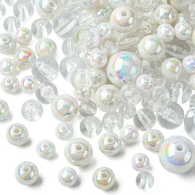 250Pcs 8 Styles Opaque Acrylic Beads MACR-FS0001-62-1