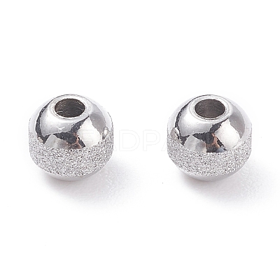 Non-Tarnish Textured 304 Stainless Steel Beads STAS-P306-01D-P-1