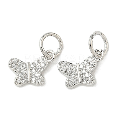 Brass Micro Pave Cubic Zirconia Pendants KK-D386-12P-1