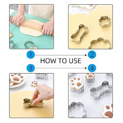 Tarnish Resistant 304 Stainless Steel Christmas Cookie Cutters LS-DIY-E012-86-1