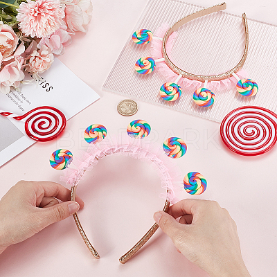 Cloth Lollipop Hair Bands for Women Girl OHAR-WH0021-89B-1