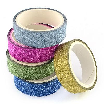 Glitter Powder DIY Scrapbook Decorative Paper Tapes DIY-S028-03-1