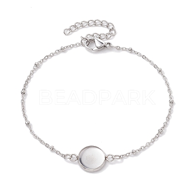 Tarnish Resistant 304 Stainless Steel Satellite Chain Bracelet Makings X-BJEW-JB10587-01-1