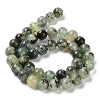 Natural Prehnite Beads Strands X-G-P322-48-10mm-01-1