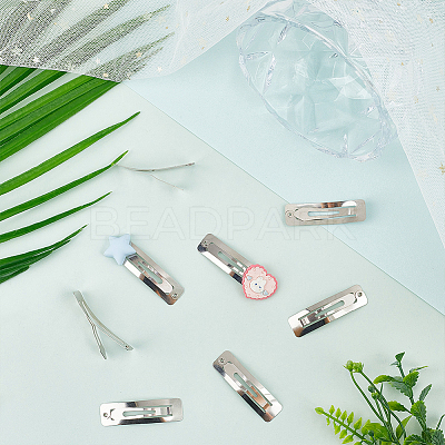100Pcs Iron Hair Clip Findings PHAR-SC0001-002A-1