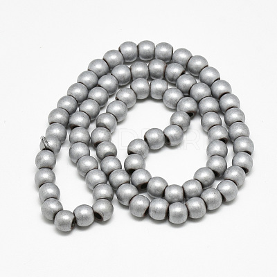 Electroplate Non-magnetic Synthetic Hematite Beads Strands G-Q486-87E-1