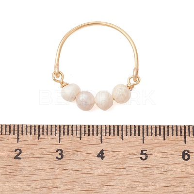 Natural Cultured Freshwater Pearl Finger Rings RJEW-JR01004-1