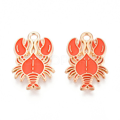 Marine Animals Alloy Enamel Pendants ENAM-T022-34I-1