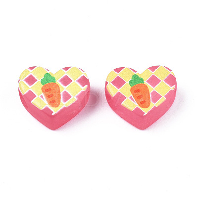 Transparent Printed Acrylic Beads MACR-S373-124-H07-1