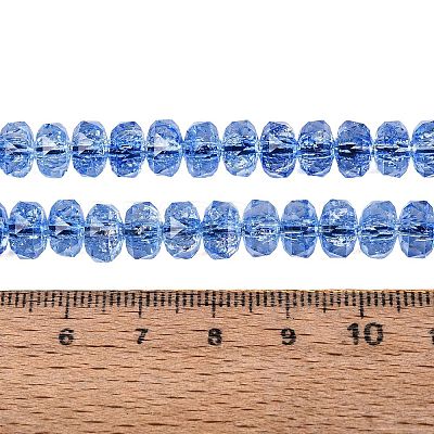 Crackle Transparent Glass Beads Strands GLAA-N068-03A-03-1