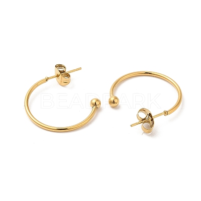 304 Stainless Steel Stud Earring EJEW-H134-02C-G-1