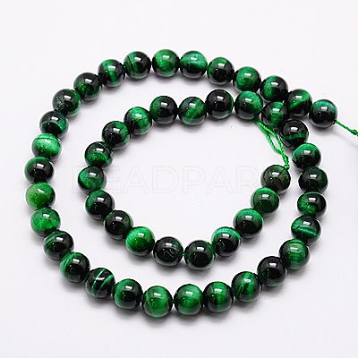 Natural Tiger Eye Beads Strands G-G544-10mm-03-1