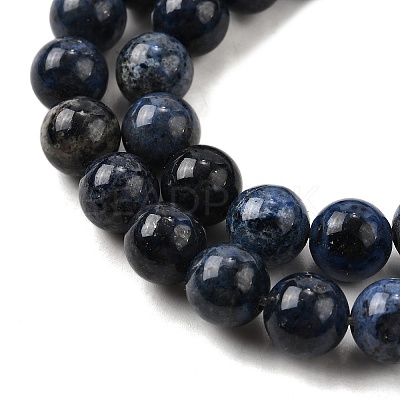 Natural Grade AA Dumortierite Quartz Round Bead Strands G-P075-43-4mm-1