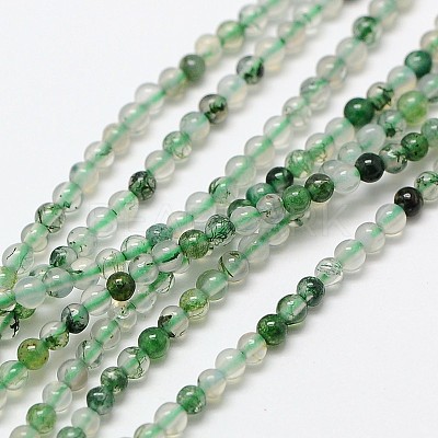Natural Moss Agate Bead Strands G-A130-2mm-K05-1