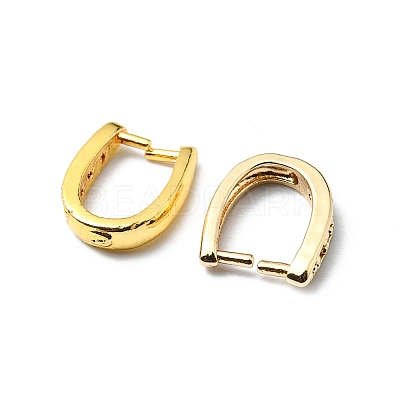 Rack Plating Brass Pave Cubic Zirconia Snap on Bails KK-G464-11LG-1