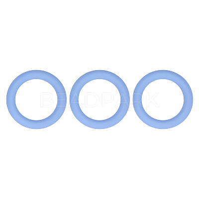 3Pcs Ring Silicone Focal Beads JX895D-01-1