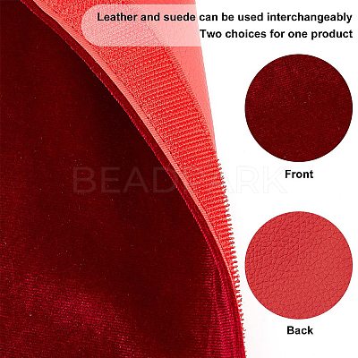2 Pairs 2 Style Pleuche with PU Leather Door Handle Protective Casing AJEW-GF0003-07B-1
