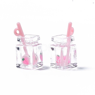 Imitation Drink Resin Pendants LS-CRES-S359-32L-1