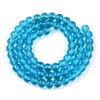Transparent Glass Beads Strands GLAA-T032-T6mm-06-1