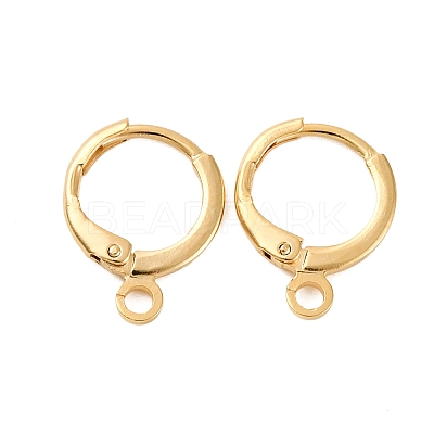Brass Huggie Hoop Earring Findings KK-L179-04G-A-01-1