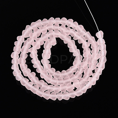 Frosted Transparent Glass Beads X1-GLAA-N016-4mm-10-1