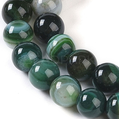 Natural Striped Agate/Banded Agate Beads Strands G-Z060-A01-A19-1