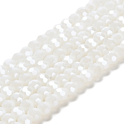 Electroplate Opaque Glass Beads Strands EGLA-A035-P6mm-A01-1