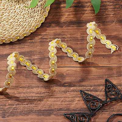 Nylon Braided Lace Ribbon SRIB-WH0006-25C-1